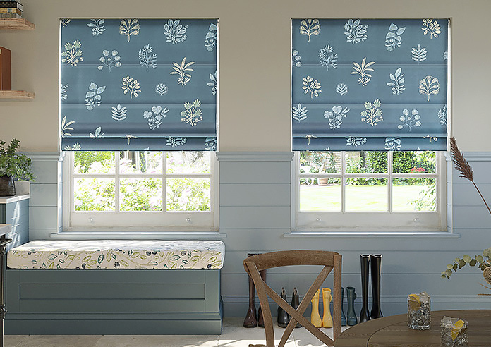 Botanical Velvet, Oceania - Twist&Fit Roman Blind - Image 3